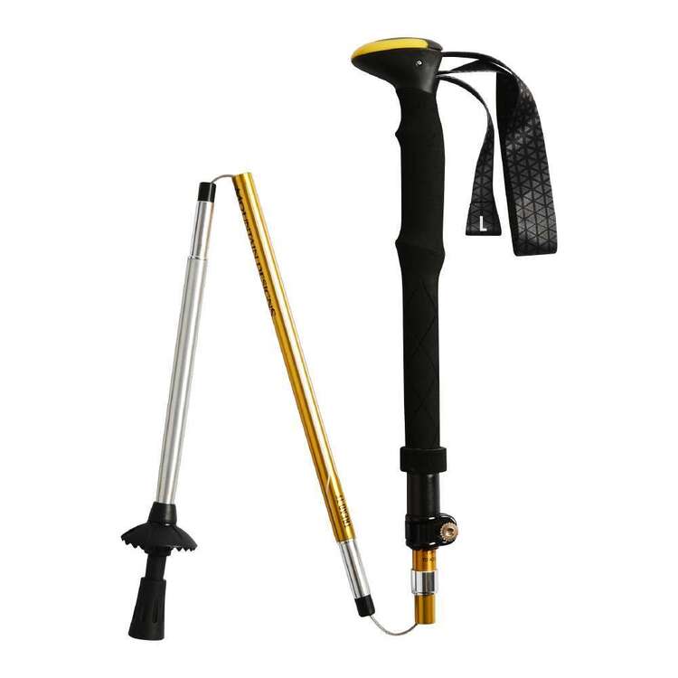 Mountain Design Tread Tri-Fold Walking Poles Yellow