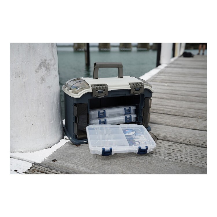 Plano 728 3600 Angled System Tackle Box Blue & Clear