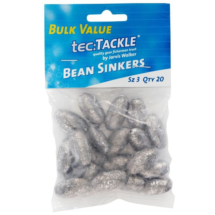 Jarvis Walker Tec Tackle Bean Sinkers Value Pack