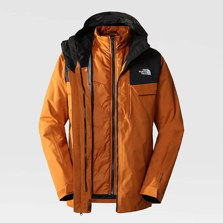The North Face Men's Fourbarrel Tricot Jacket Leather Brown & Black