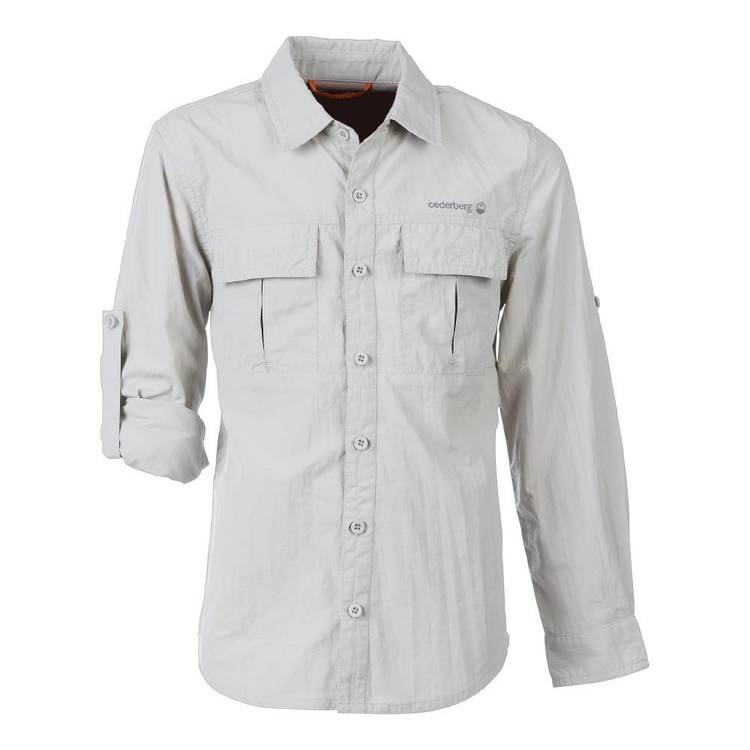 Cederberg Youth Roll Up Sleeve Shirt Stone