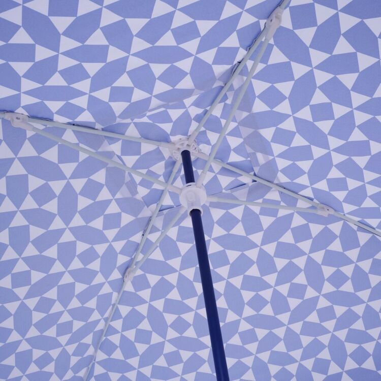 Coconut Grove Mosaic Family Beach Cabana Blue 2X2M