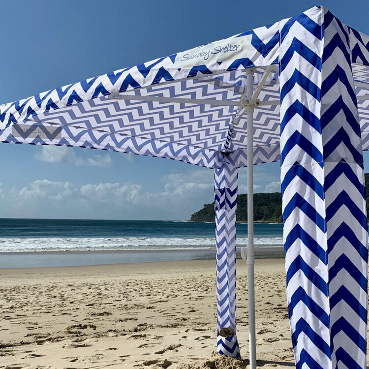 Sunday Shelter Blue & White Medium