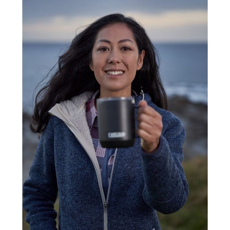 Gondwana Women's Domino Sherpa Lined Fleece Jacket Navy Marle