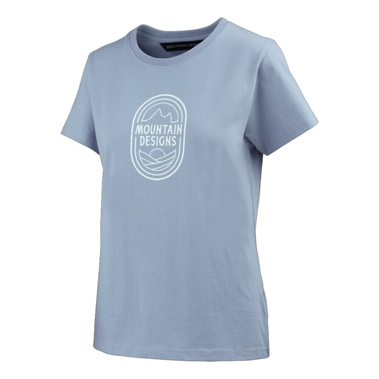 Mountain Designs Women's Blue Australus Short Sleeve Tee Ashley Blue
