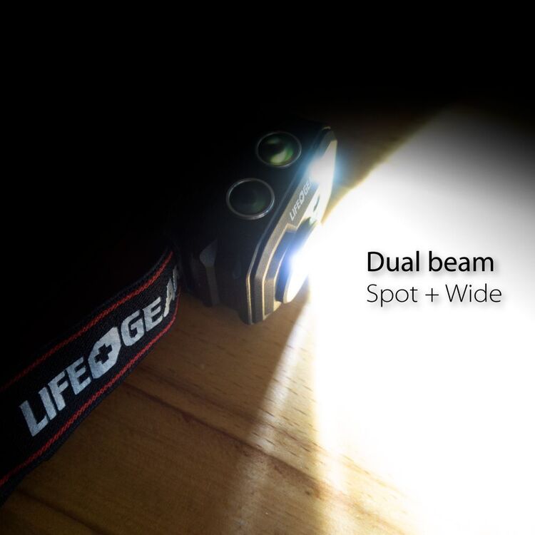 Life + Gear 375 Lumen Rechargeable Sensor Headlamp Multicoloured 375 Lumens