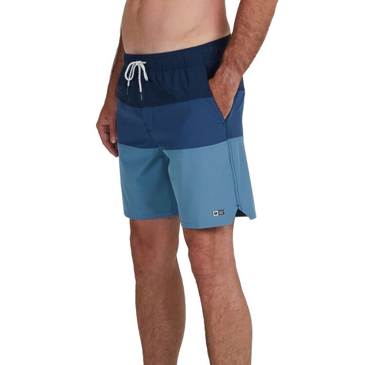 Salty Crew Men's Beacons 2 Elastic Board Shorts Blue