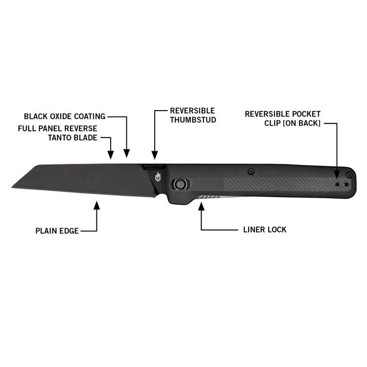 Gerber Pledge Clip Folding Knife + Dime Multitool Gift Set Black
