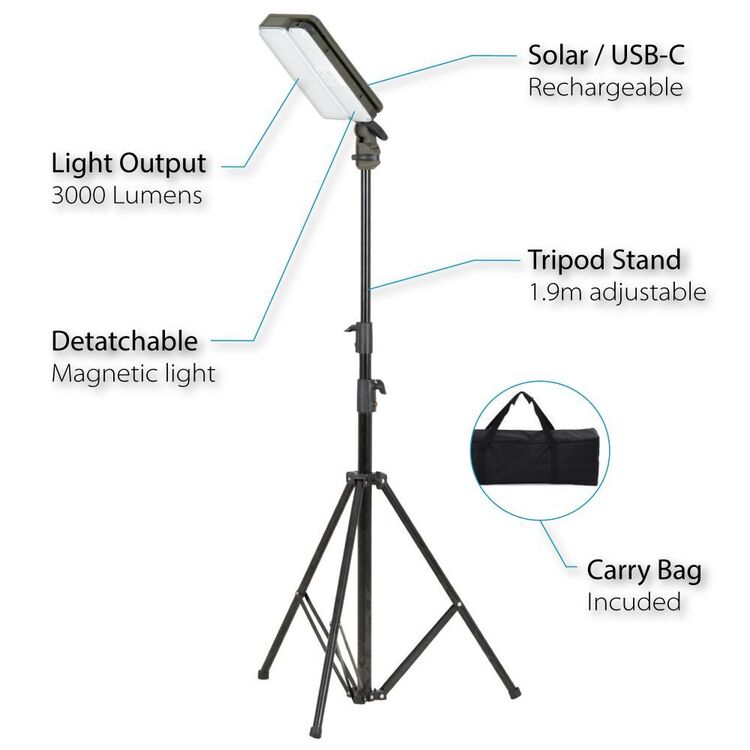 Dorcy 3000 Lumen Galaxy Solar Recharge Camp Light Multicoloured 3000 Lumens