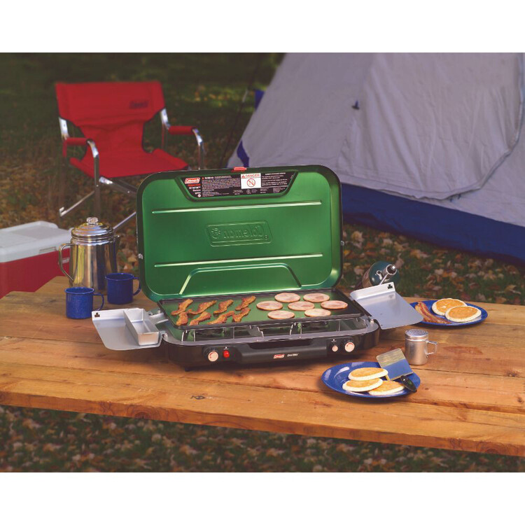 Coleman Eventemp 3 Burner Stove with Griddle Green