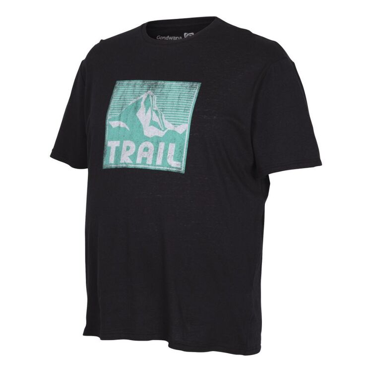 Gondwana Plus Size Men's Trail Tee Black