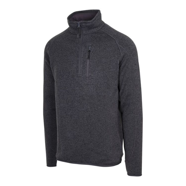 Gondwana Men's Quarter Zip Knit Fleece Top Dark Navy