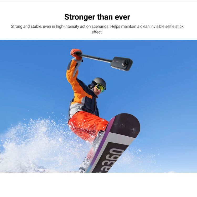 Insta360 114cm Invisible Selfie Stick Black 118 g