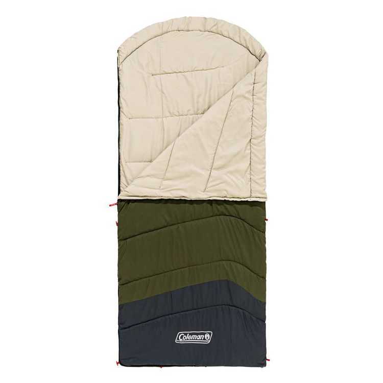 Coleman Mudgee Tall 5° Sleeping Bag Olive Green & Grey