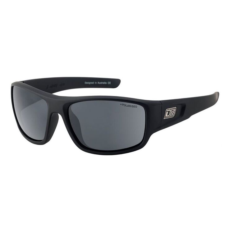 Dirty Dog Muffler 53639 Sunglasses - Satin Black / Grey Polarised Lenses Grey & Matte Black One Size Fits Most
