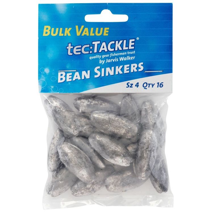 Jarvis Walker Tec Tackle Bean Sinkers Value Pack