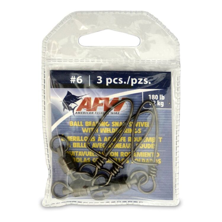 AFW Ball-Bearing Snap Swivels Grey