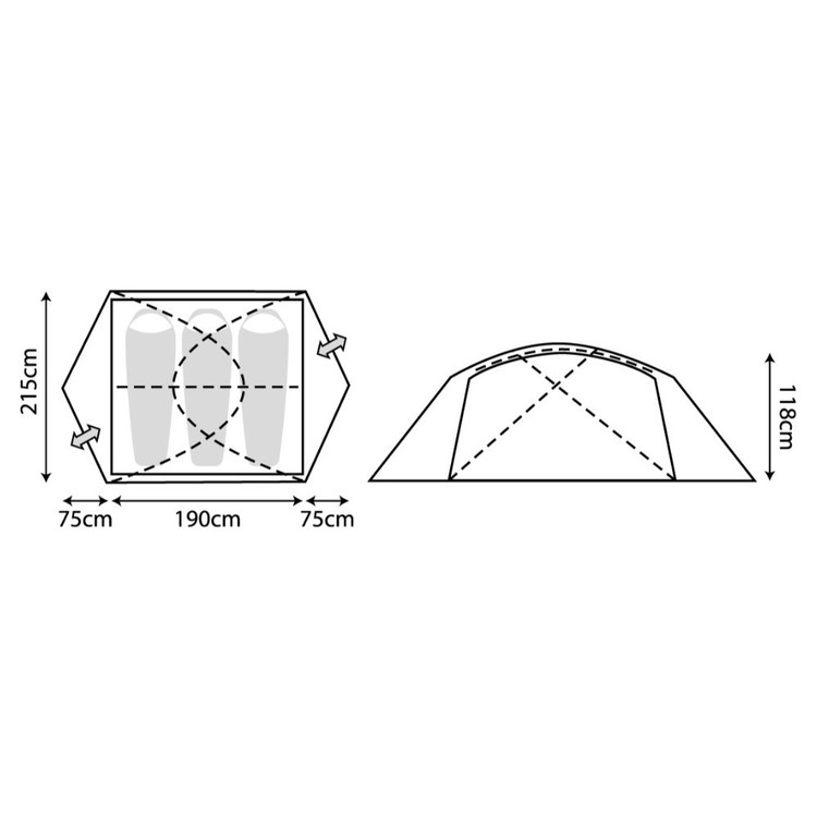 Mountain Designs Geo 3-Person Tent Treetop