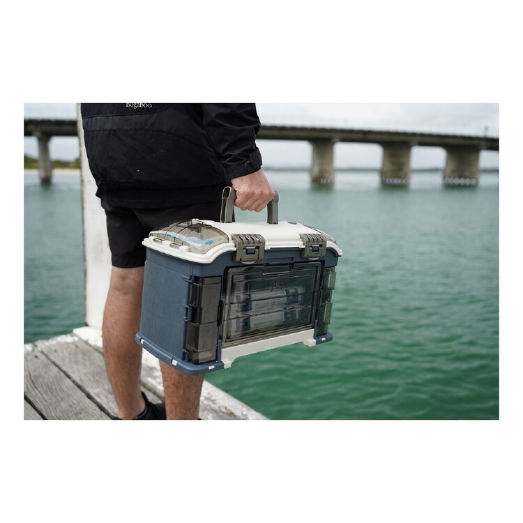 Plano 728 3600 Angled System Tackle Box Blue & Clear