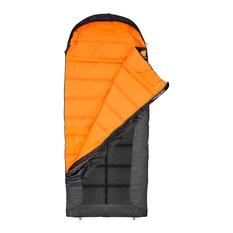 Oztent Hamilton XL 6° Sleeping Bag Black/Orange Black & Charcoal