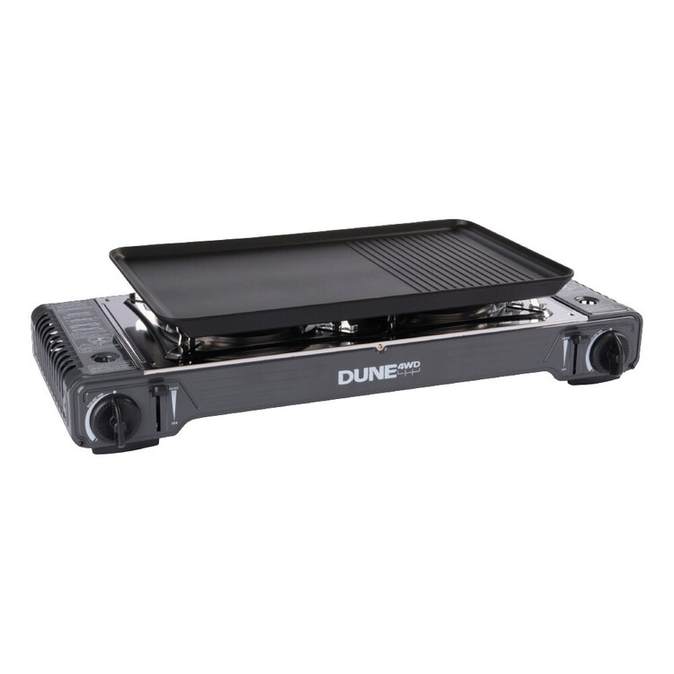 Dune 4WD Dual Burner Butane Stove with Hotplate