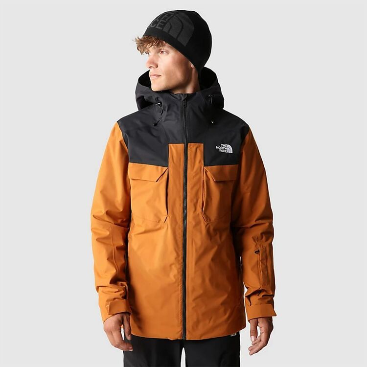 The North Face Men's Fourbarrel Tricot Jacket Leather Brown & Black
