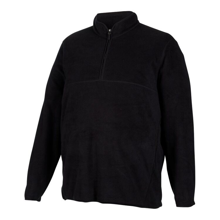 Cape Men's Plus Size Full Zip Frost Fleece Top Black