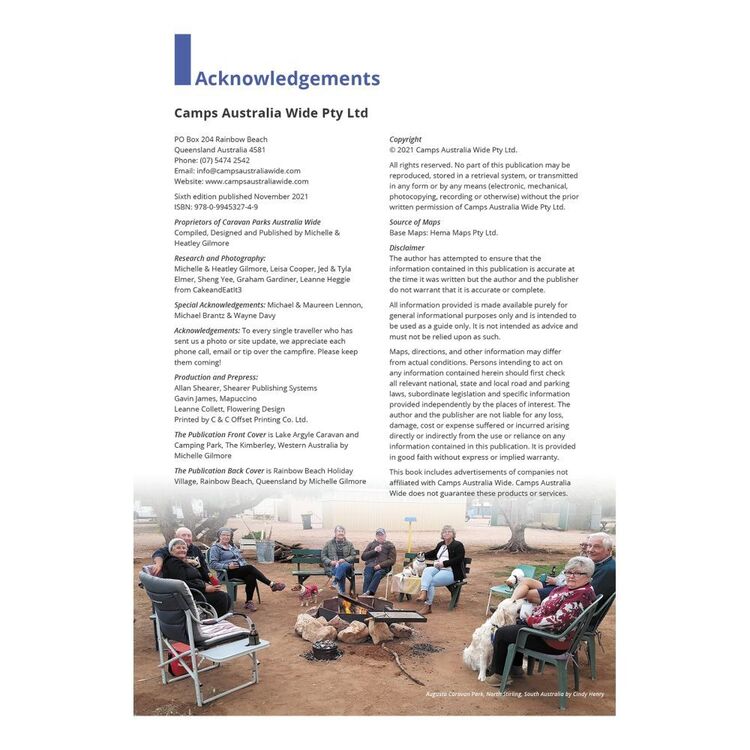 Hema Maps Caravan Parks 6 Australia Wide Guidebook Multicoloured