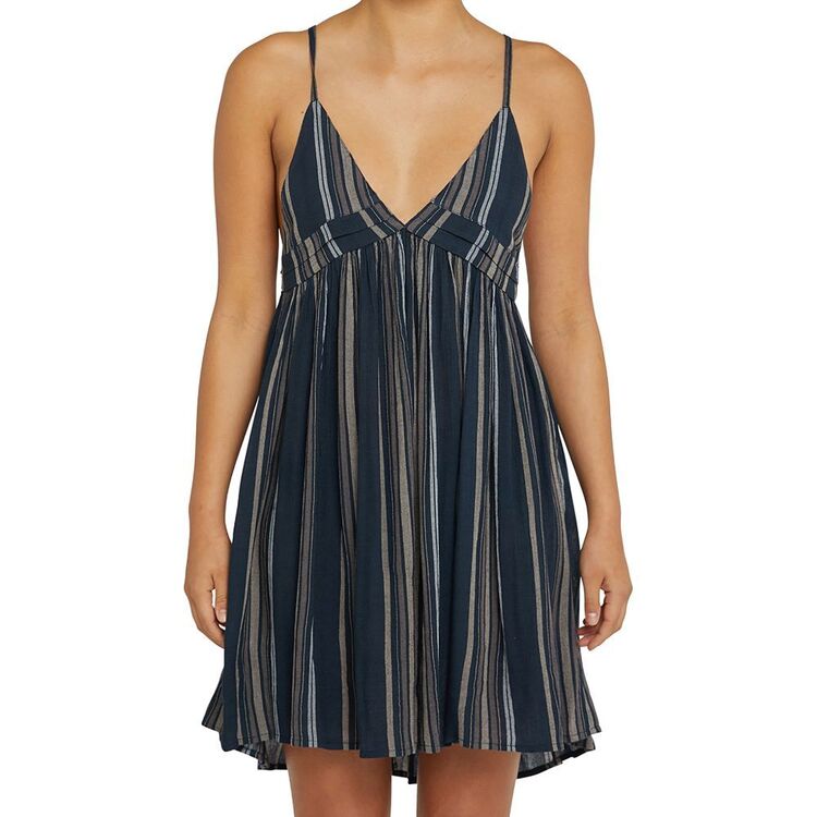 O'Neill Women's Saltwater Solids Stripe Tank Dress Slate Wash
