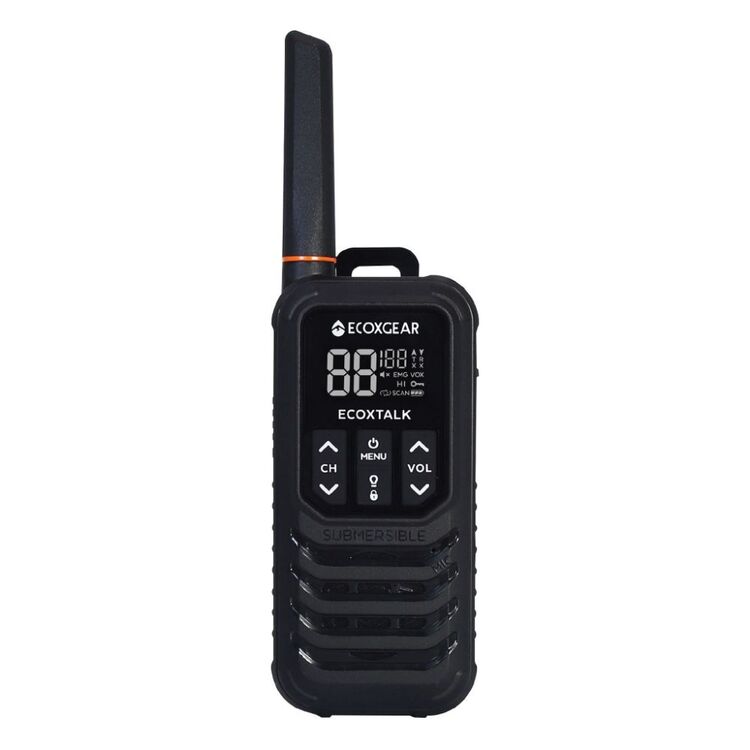 Ecoxgear 2 Watt UHF CB Radio Handheld Twin Pack Black 2W