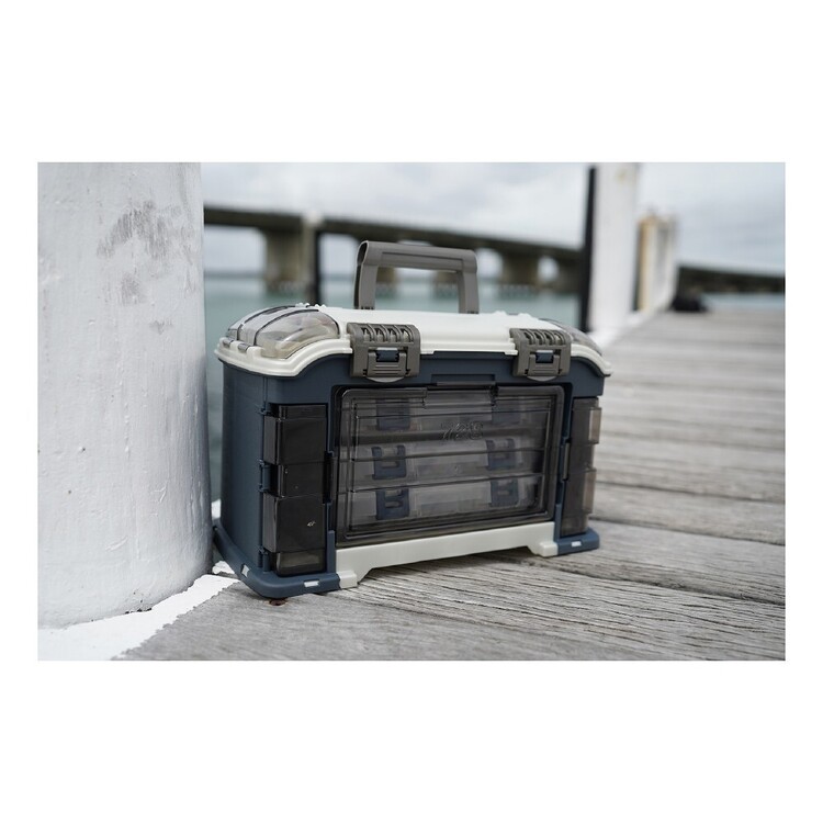 Plano 728 3600 Angled System Tackle Box Blue & Clear