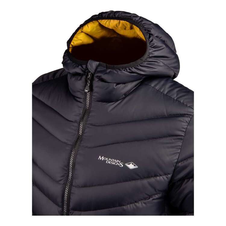 Mountain Designs Men's Peak 700 Down Jacket Black & Yellow