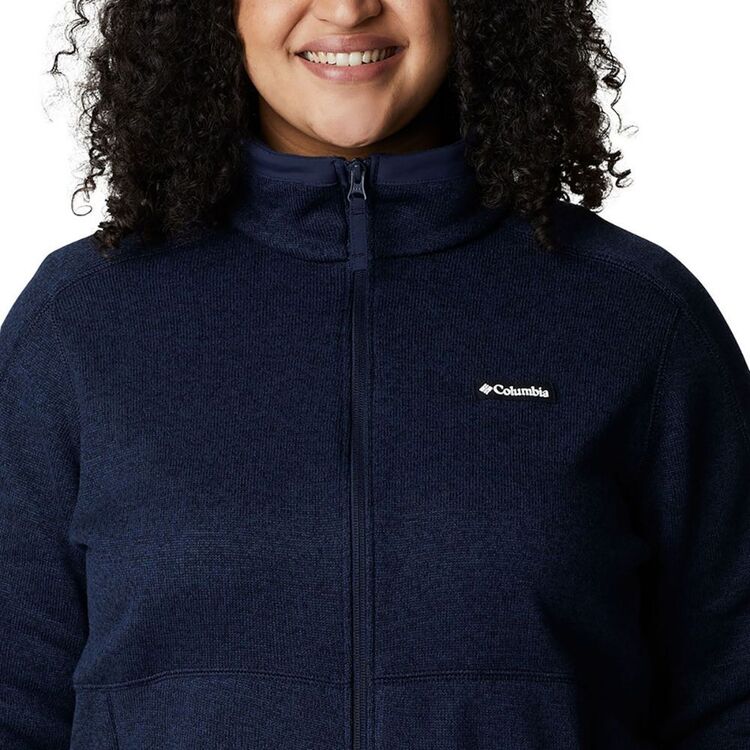 Columbia Women's Sweater Weather Full Zip Fleece 466 - Nocturnal Heather 2X