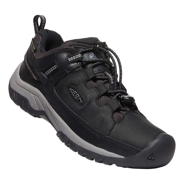 Keen Kids Targhee Waterproof Low Hiking Boots Black & Steel Grey