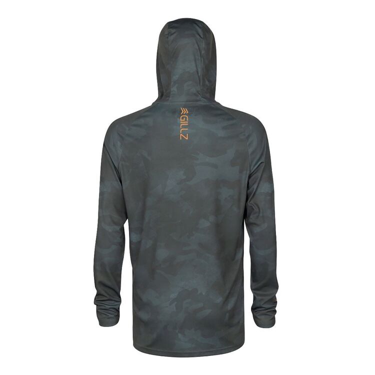 Gillz Pro Series UV Hooded Long Sleeve Performance Fishing Shirt Rifle Green Burnt