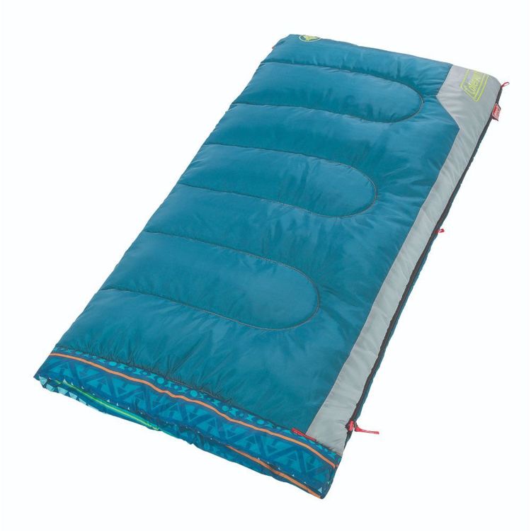 Coleman Kids Aztec Sleeping Bag Teal & Grey Kids