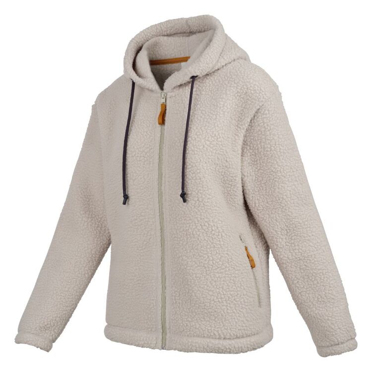 Gondwana Women's Corinella Hooded Sherpa Fleece Natural