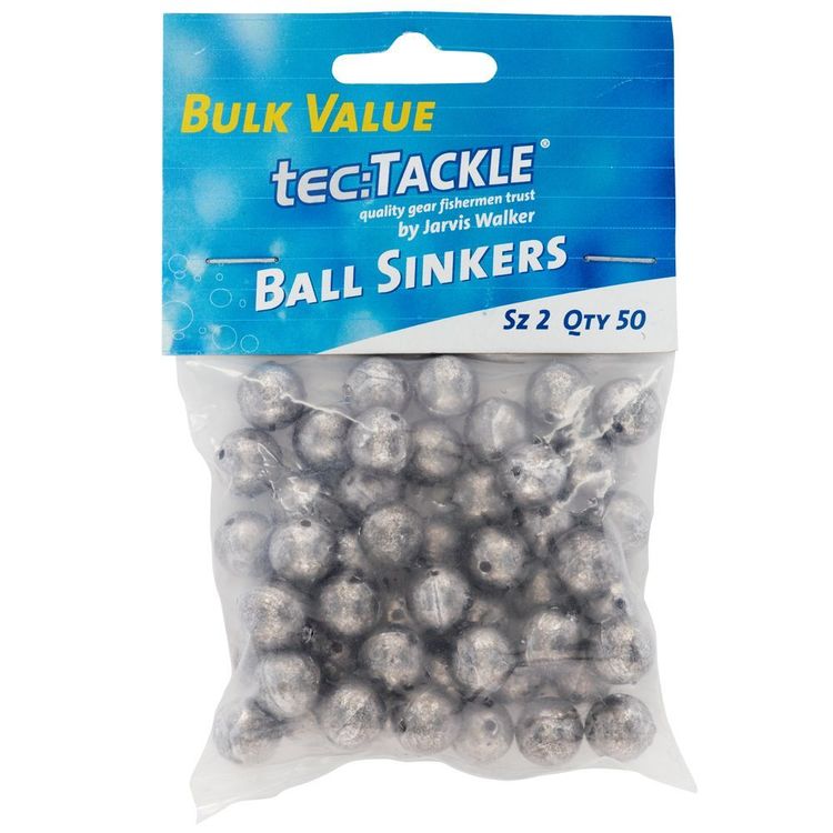 Jarvis Walker Tec Tackle Ball Sinkers Value Pack Silver