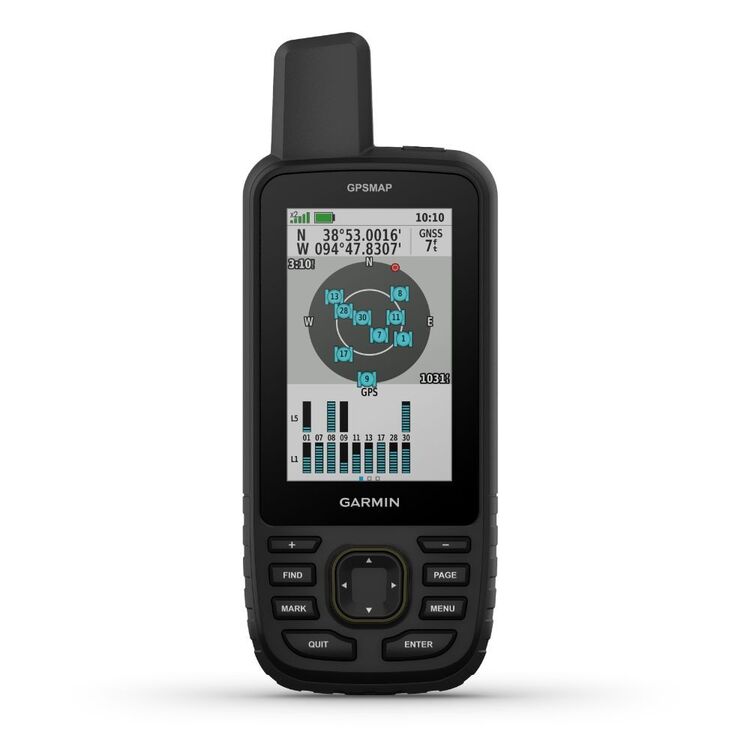 Garmin Handheld GPSMap 67 Multi-band/Multi-GNSS GPS with Sensors Khaki & Black