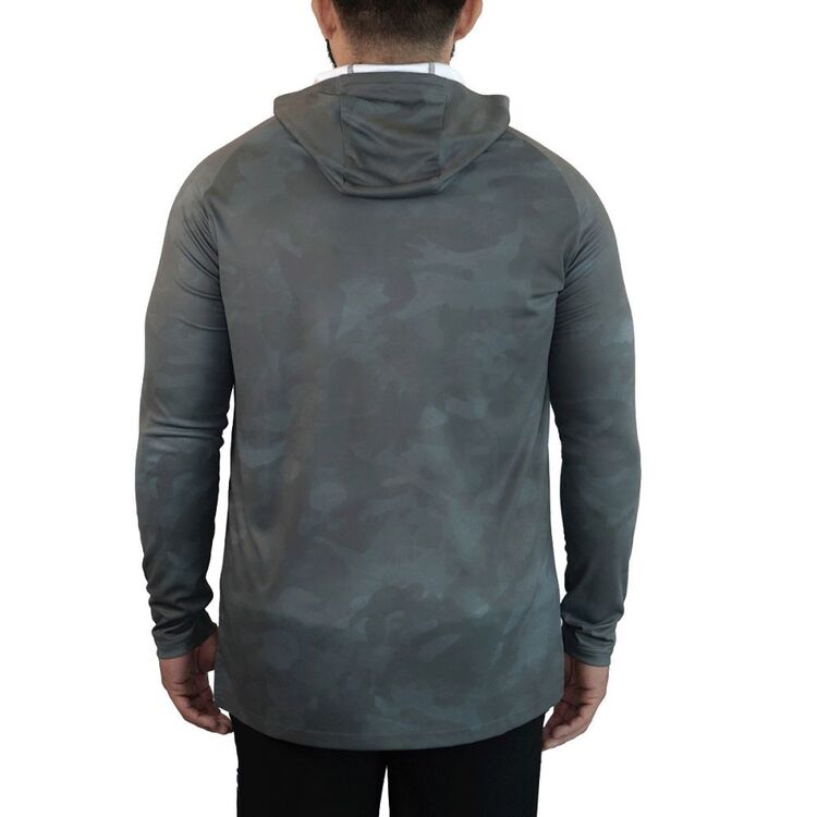 Gillz Pro Series UV Hooded Long Sleeve Performance Fishing Shirt Rifle Green Burnt