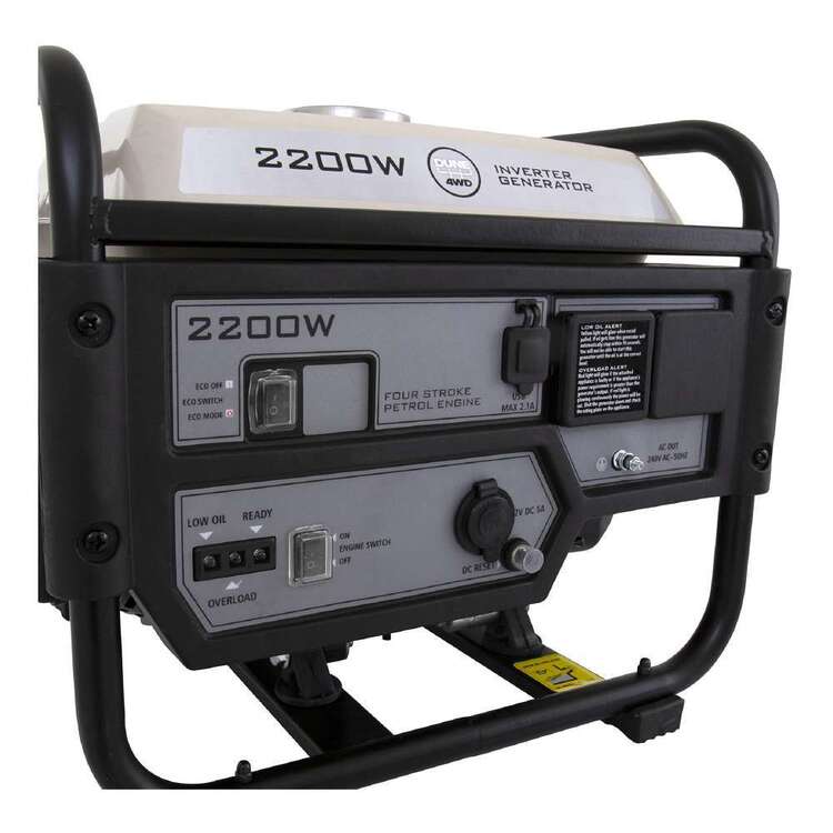 Dune 4WD 2200W Open Frame Inverter Generator Grey