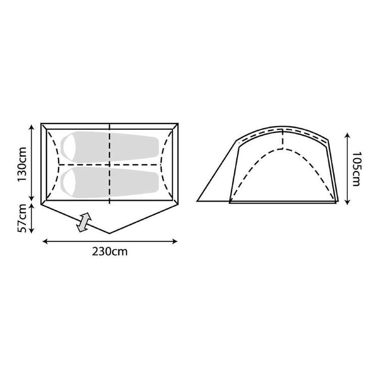 Mountain Designs Redline 2-Person Tent Red Dahlia
