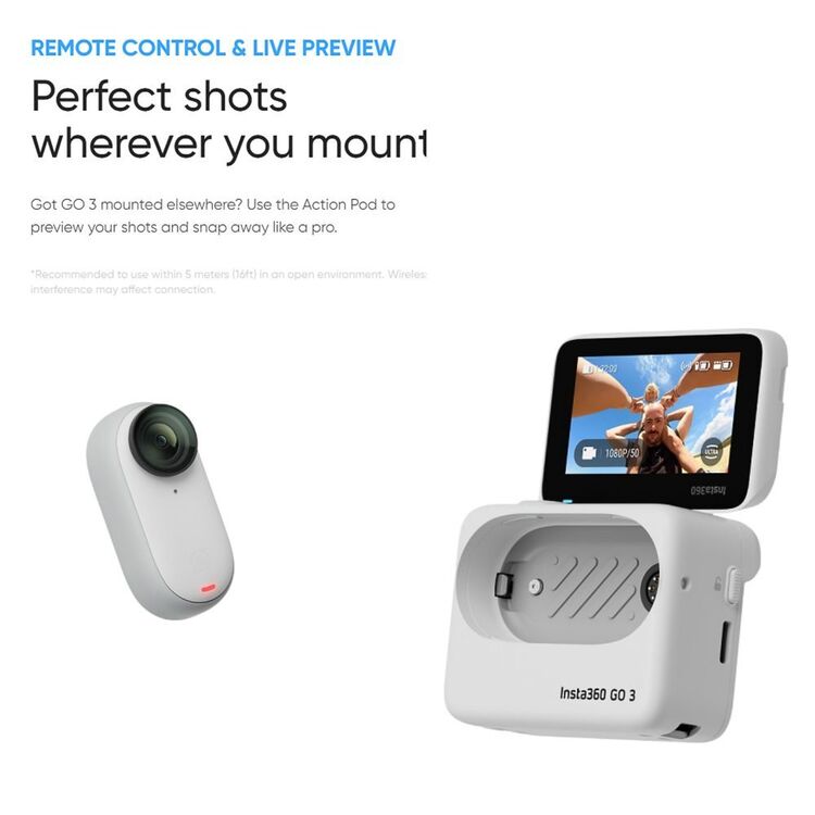 Insta360 GO 3 Action Camera 64GB White 64GB