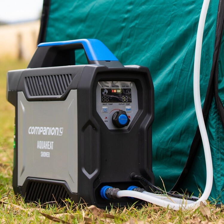 Companion Aquaheat Lithium Gas Camping Shower Grey
