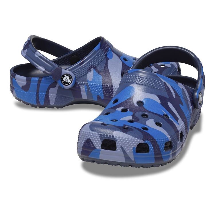 Crocs Unisex Classic Camo Clogs Navy Camo
