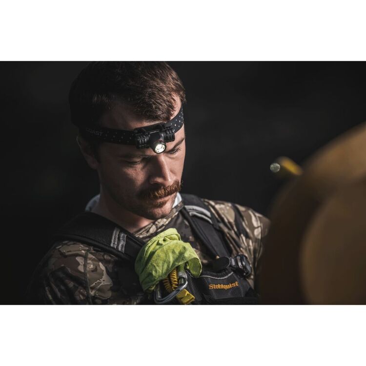 COAST Rechargeable Pure Beam Focusing LED Headlamp 400 Lumens Black