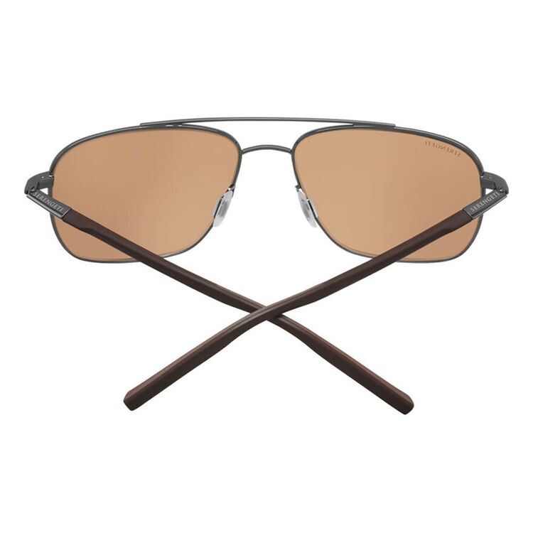 Serengeti Tellaro Sunglasses - Shiny Gunmetal & Brown / Drivers AU Polarised Lenses Driver, Brown & Gunmetal One Size Fits Most