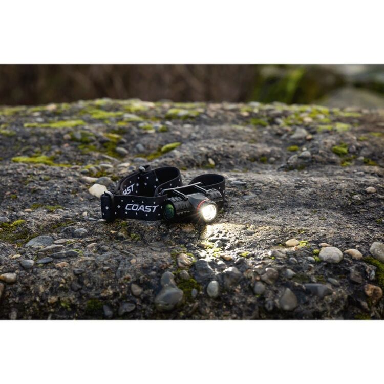 COAST Rechargeable Pure Beam Focusing LED Headlamp 400 Lumens Black