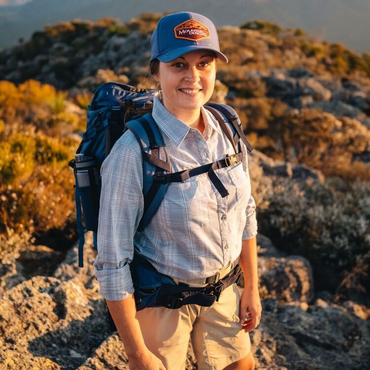 Mountain Designs Women's Katherine Long Sleeve Shirt Blue & White