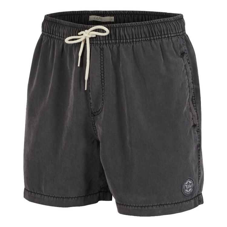 Trip In A Van Men's Washed Volley Shorts Washed Black